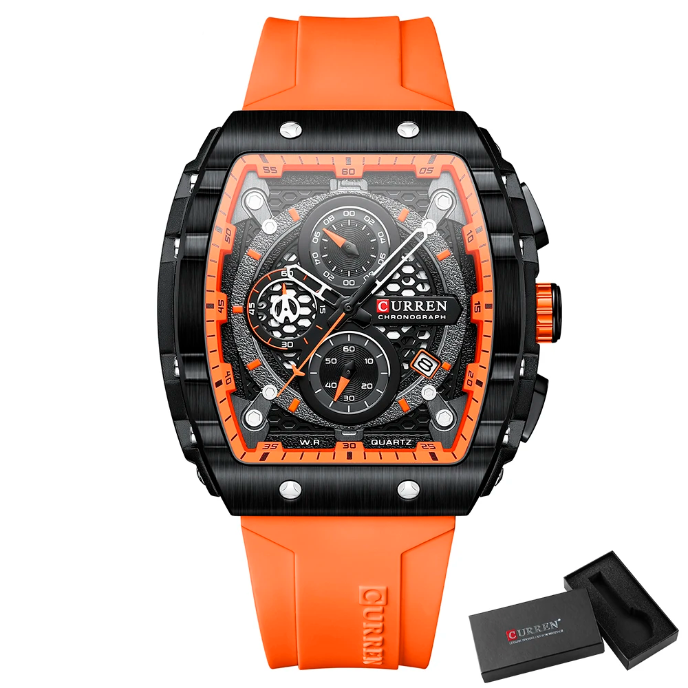 Relógio Curren Regent Orange Masculino