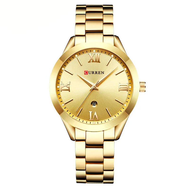 Relógio Curren Feminino Aurora Dourado