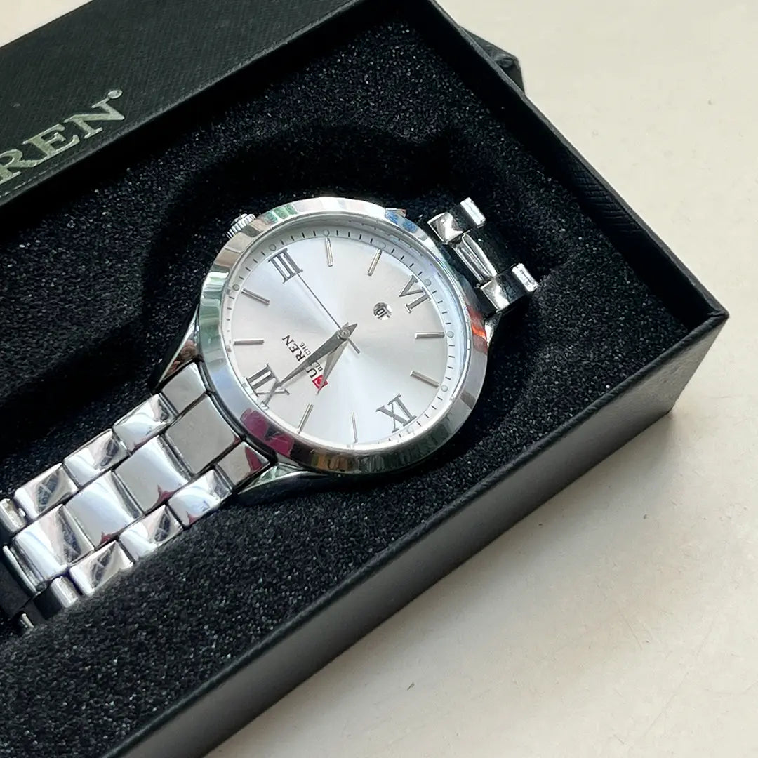 Relógio Curren Feminino Aurora Prata